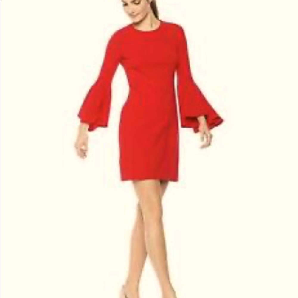 City Vibe Bell Sleeve Sheath Dress